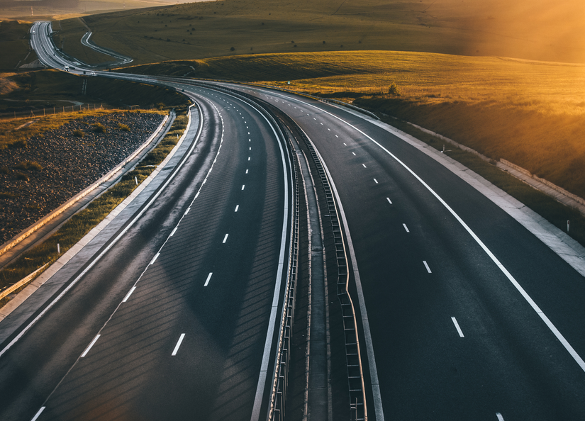 Road travelling off into the distance